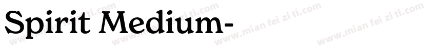 Spirit Medium字体转换